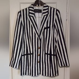 Louis Feraud 80's Vintage Navy rockstar Blazer 10 authentic